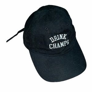 Drink Champs Baseball Hat Black White Unisex